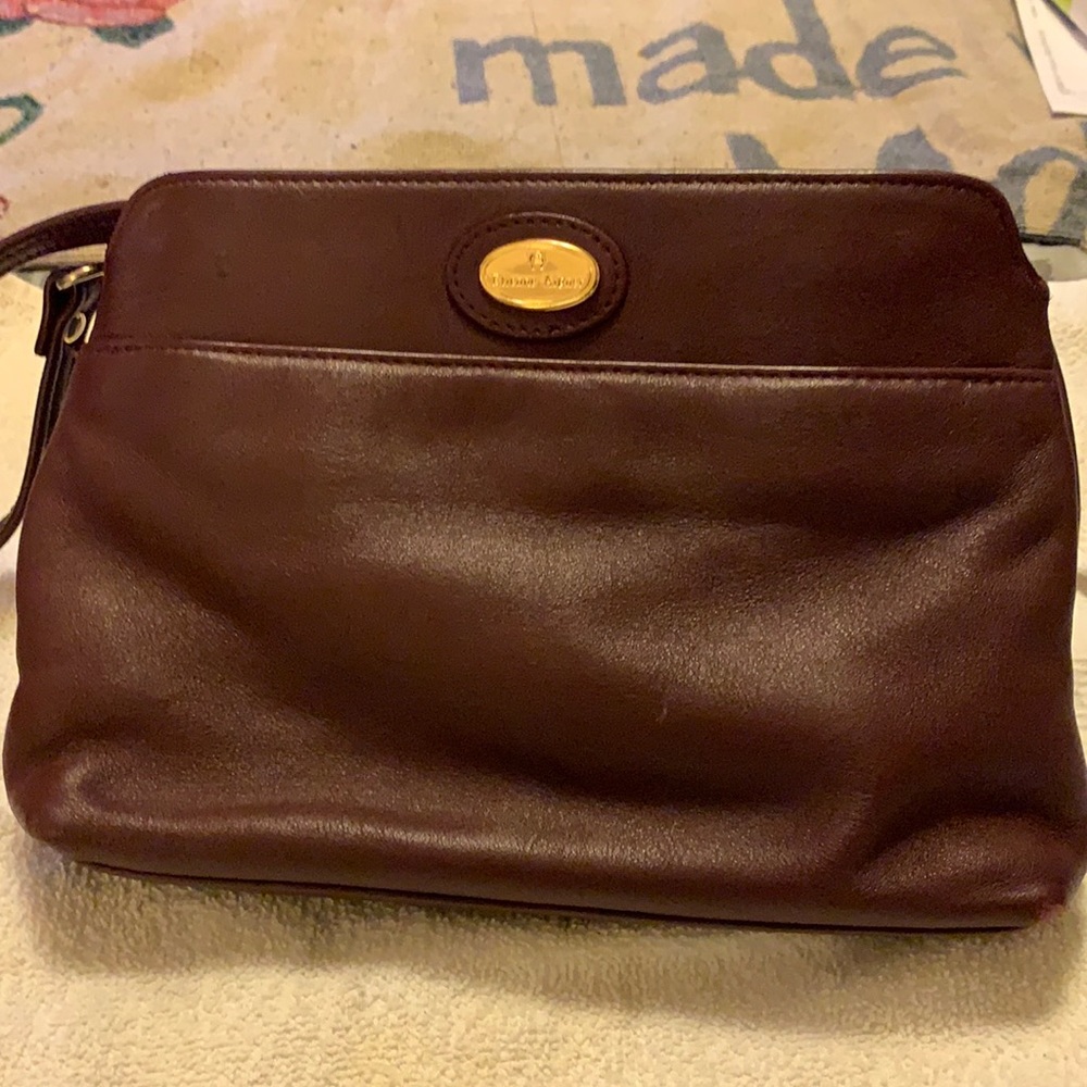 Erie Erie Aigner purse cross shoulder. Maroon